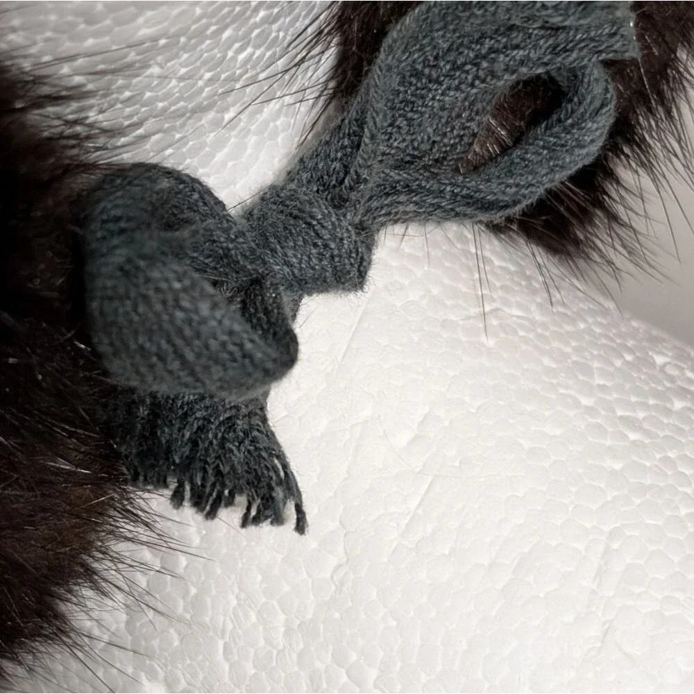 Vintage Pot PPoht Russian Trapper Hat Real Fur Ear Flaps Front Brim Warm Outdoor - Picture 7 of 8